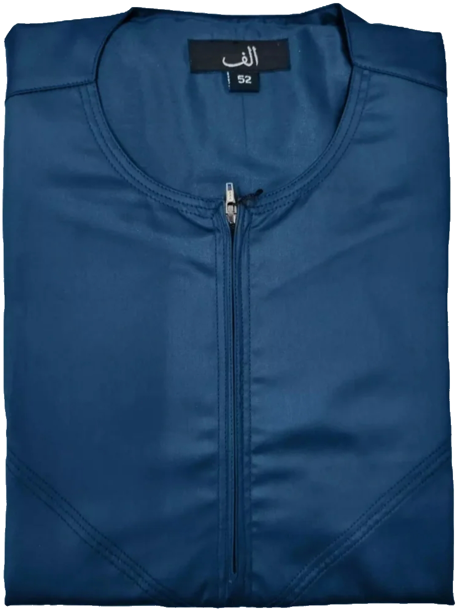 Navy Blue Omani Thobe Jubba Long Sleeve