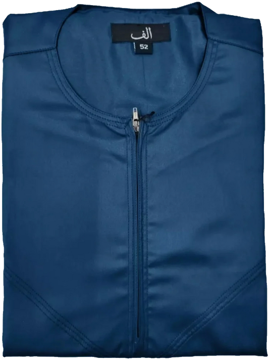Navy Blue Omani Thobe Jubba Long Sleeve