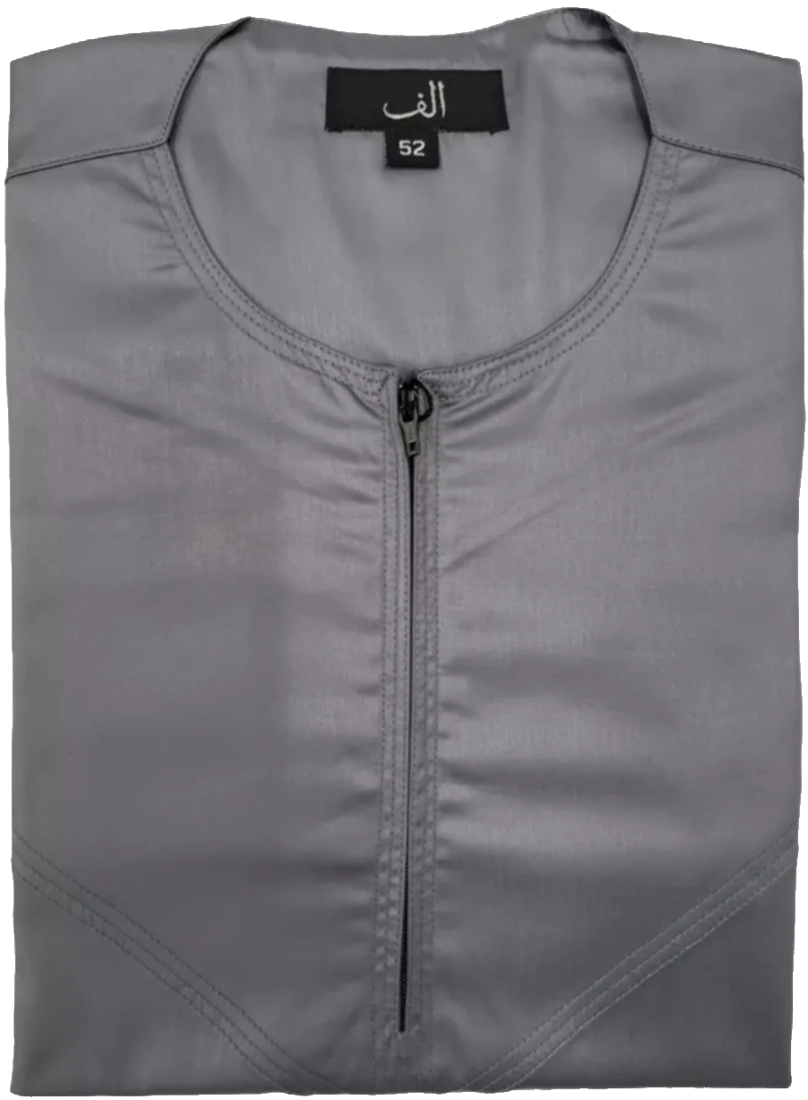 Grey Omani Thobe Jubba Long Sleeve