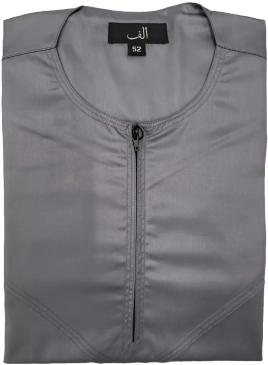 Grey Omani (Cotton) Thobe Jubba Long Sleeve