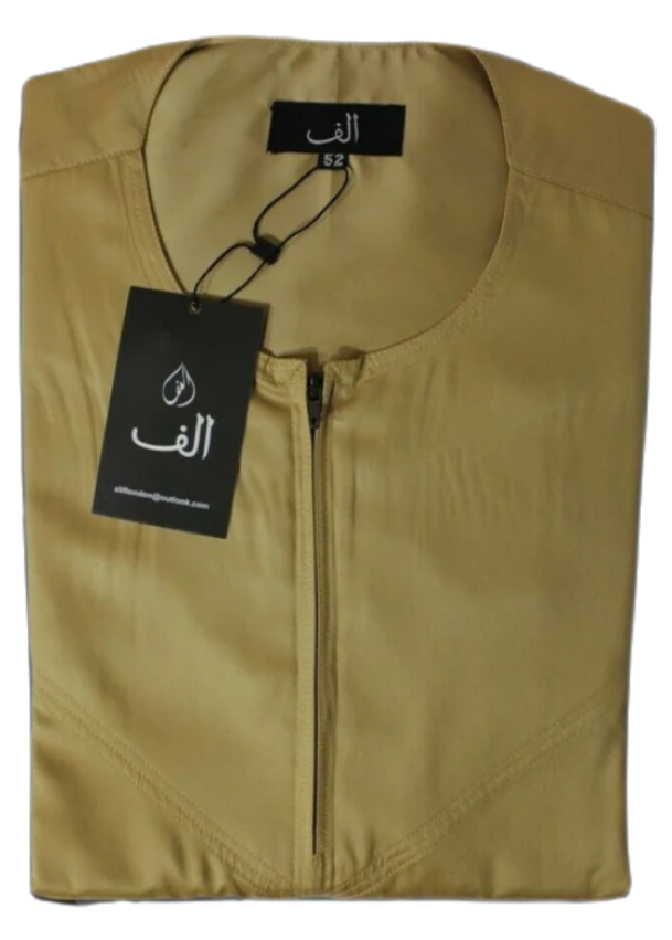 Gold Omani Thobe Jubba Long Sleeve