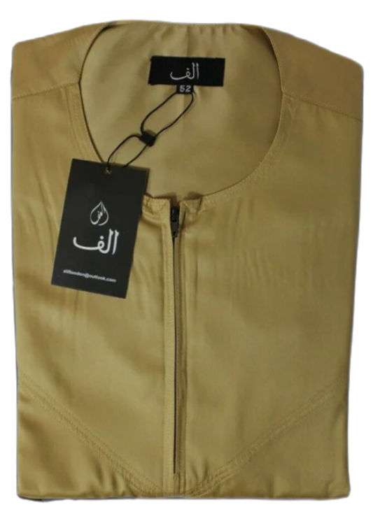 Gold Omani Thobe Jubba Long Sleeve