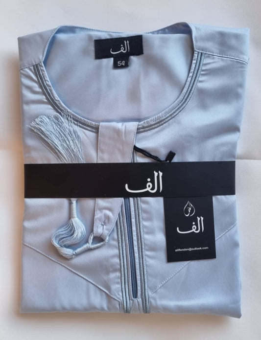 Premium Sky Blue Thobe Jubba With Tassel