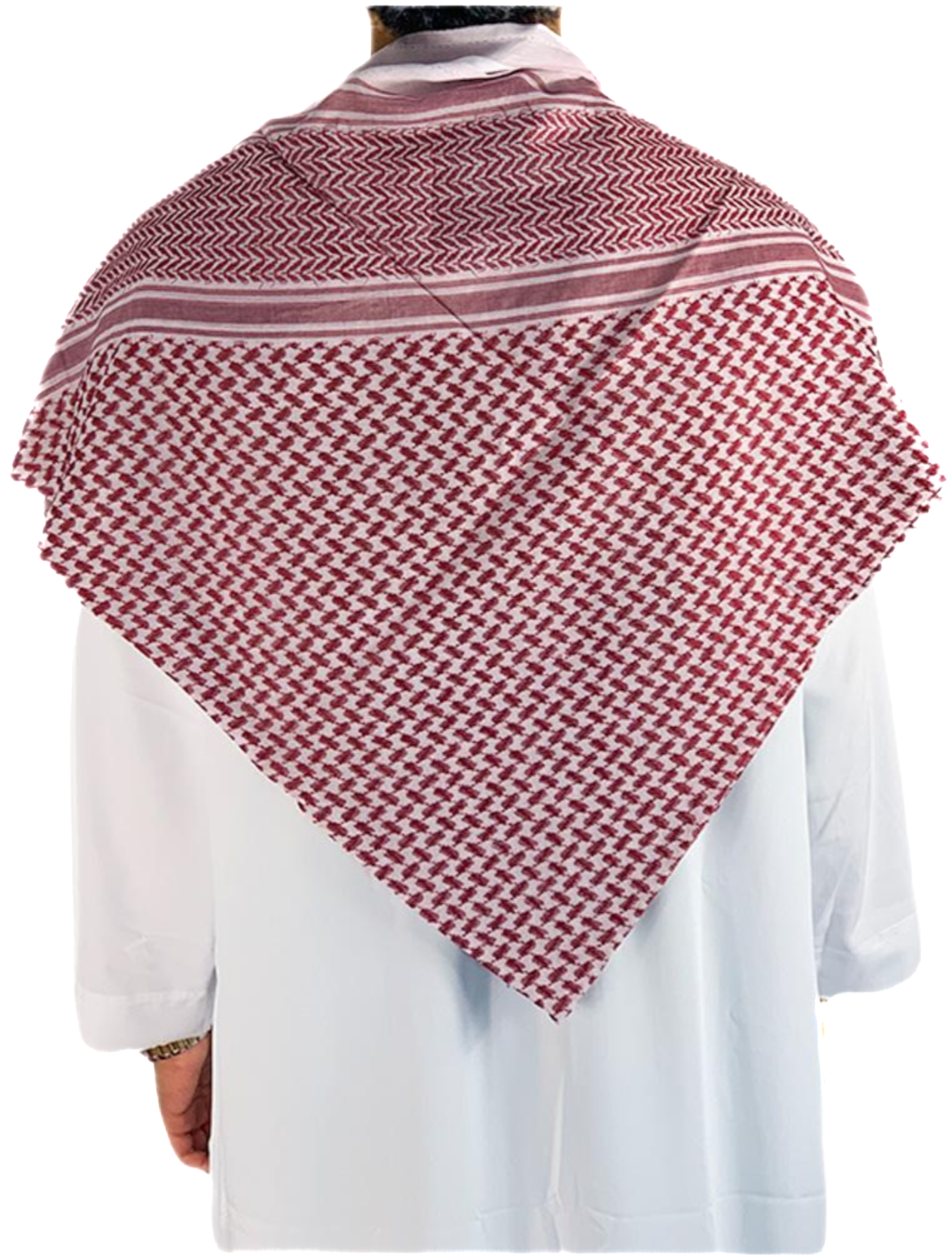 Red Embossed Keffiyeh Shemagh