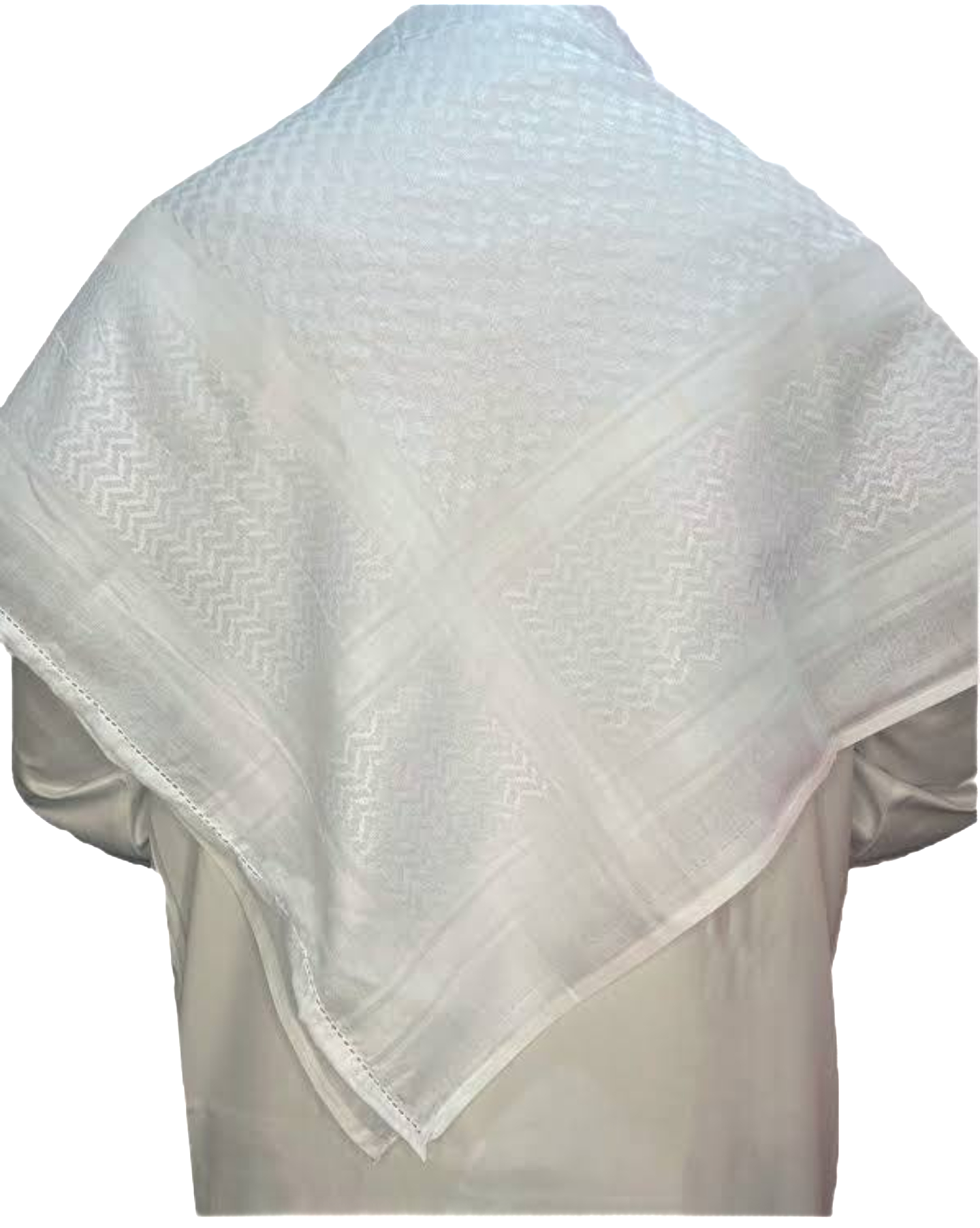 White Embossed Keffiyeh Shemagh